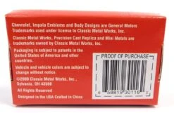 Classic Metal Works 30116 '61 Impala Police Car 1:87 Scale (New, In Box) -Lionel Shop 30116 5