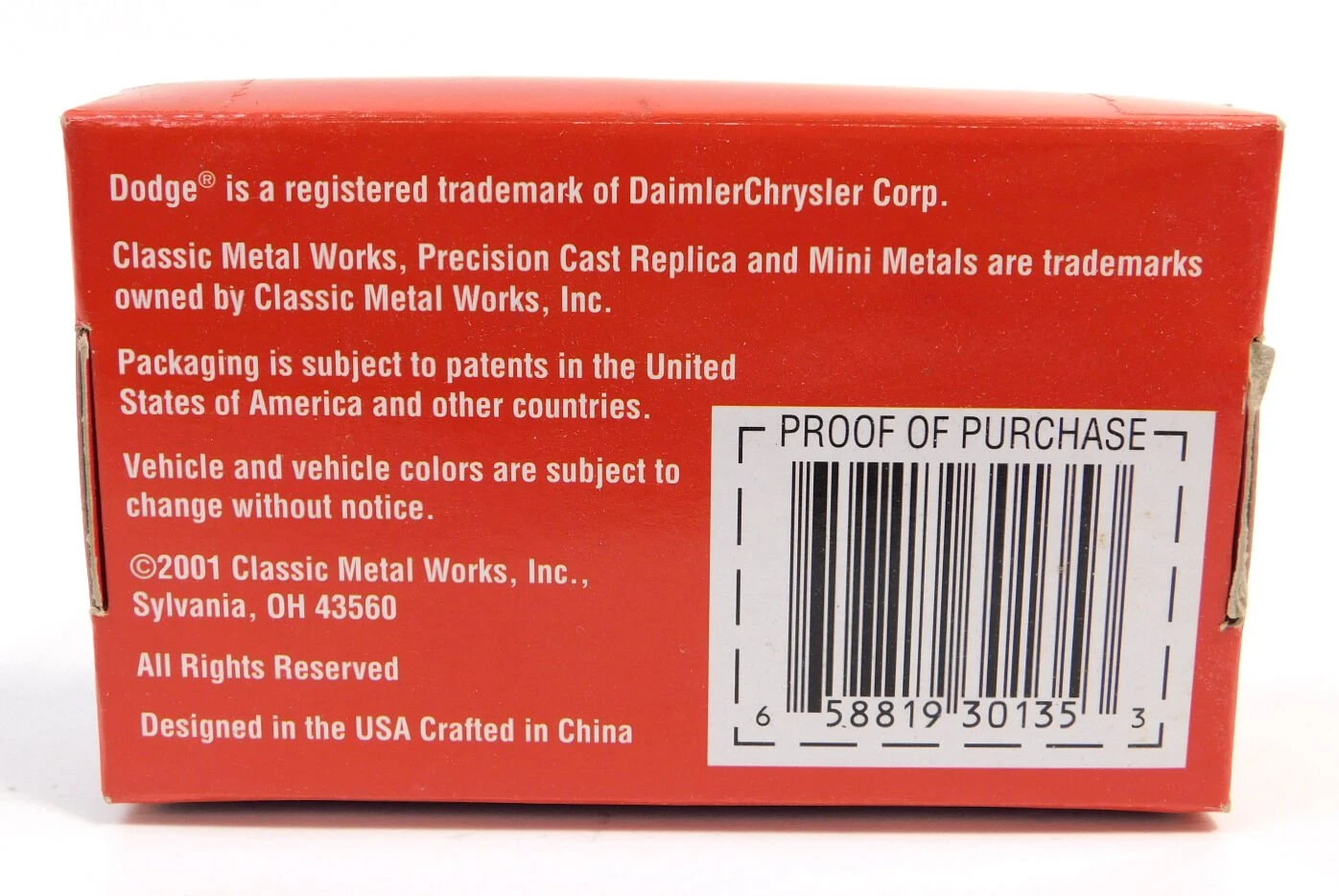 Used Classic Metal Works 30135 '67 Dodge Charger 1:87 Scale (New, In Box) 9 Used Classic Metal Works 30135 '67 Dodge Charger 1:87 Scale (New, In Box) - Image 7