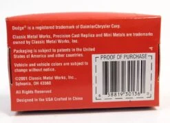 Classic Metal Works 30136 '67 Dodge Charger 1:87 Scale (New, In Box) -Lionel Shop 30136cream 7