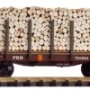Piko 38755 PRR Bulkhead Flatcar W/Pulpwood Load -Lionel Shop 38755