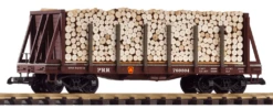 Piko 38755 PRR Bulkhead Flatcar W/Pulpwood Load