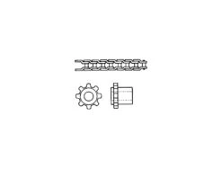 Grandt Line 7006 6" Chain And 8 Tooth Sprocket Set