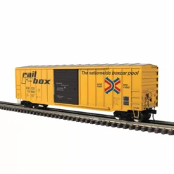 Atlas O Trainman 50'6" Box Car 2001139 Railbox (Large Logo) Road Number 32682, 32745 Yellow/Black