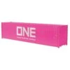 Atlas 3001147 ONE (Ocean Network Express) 40' High Cube Container Pink/White #BEAU 5235725, BEAU 5235983, BEAU 5236125, BEAU 5236378 -Lionel Shop atlas 3001147
