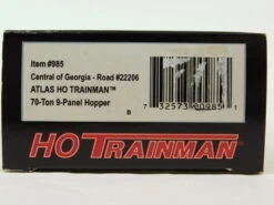 Atlas 985 HO Trainman AAR 70 Ton 3-Bay Open Hopper - Central Of Georgia #22206 -Lionel Shop atlas 985 03