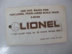 Lionel 8-82109 One Dozen G-Gauge Brass Pins
