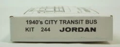 Jordan Highway Miniatures 244 HO 1940s City Transit Bus - Kit -Lionel Shop jordan 244 03