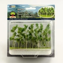 JTT 95620 Wood Edge Trees Pastel Green - 14/pk (3 - 3-1/2in)