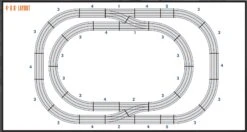 Lionel Fastrack Suburban Split Layout With Remote Switches