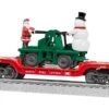 Lionel 2128260 North Pole Central Flatcar With Handcar -Lionel Shop lionel 2128260