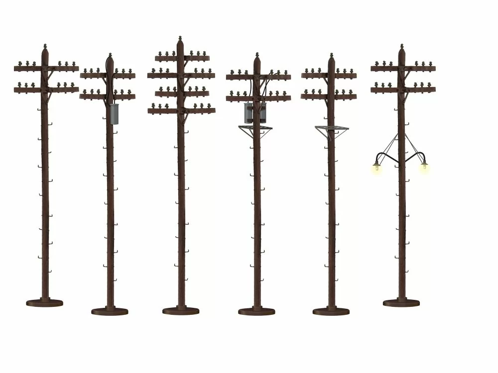Lionel 6-37939 Scale Telephone Poles - Assorted 6 Pack 3 Lionel 6-37939 Scale Telephone Poles - Assorted 6 Pack