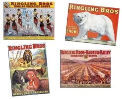 Lionel 6-22472 Ringling Tin Sign Replicas (4)