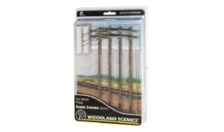 Woodland Scenics 2281 Pre-Wired Poles - Double Crossbar - O Scale
