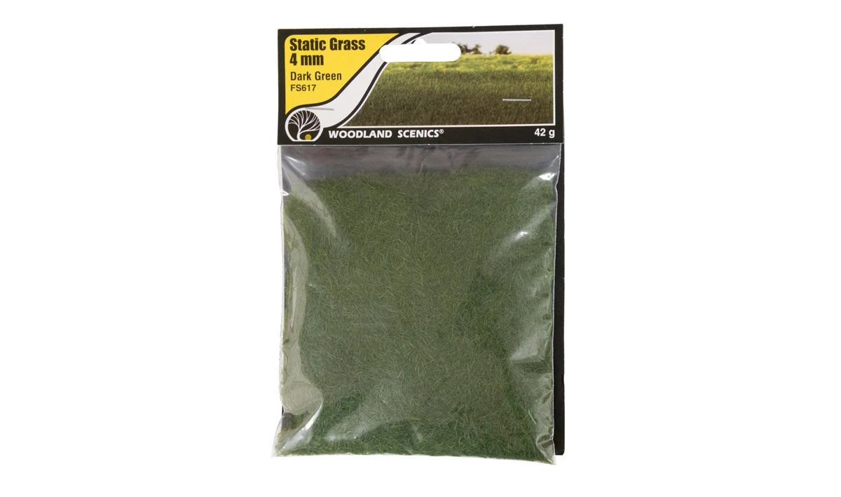 Woodland Scenics FS617 Static Grass 4mm Dark Green 3 Woodland Scenics FS617 Static Grass 4mm Dark Green