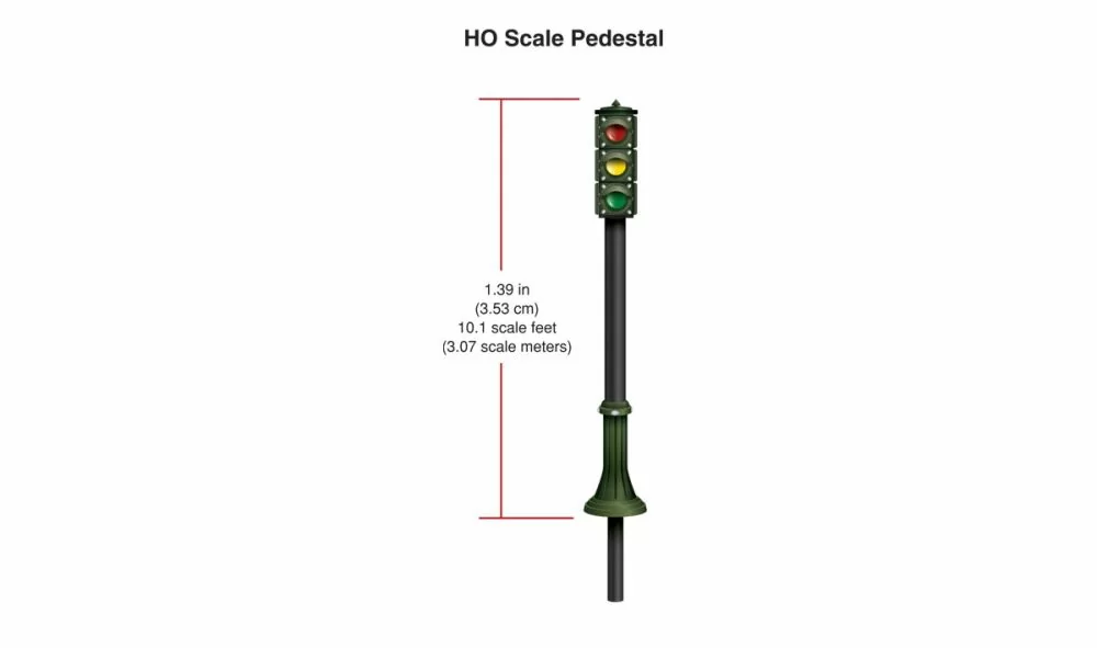 Woodland Scenics JP5651 Pedestal Traffic Lights - HO Scale 6 Woodland Scenics JP5651 Pedestal Traffic Lights - HO Scale - Image 4